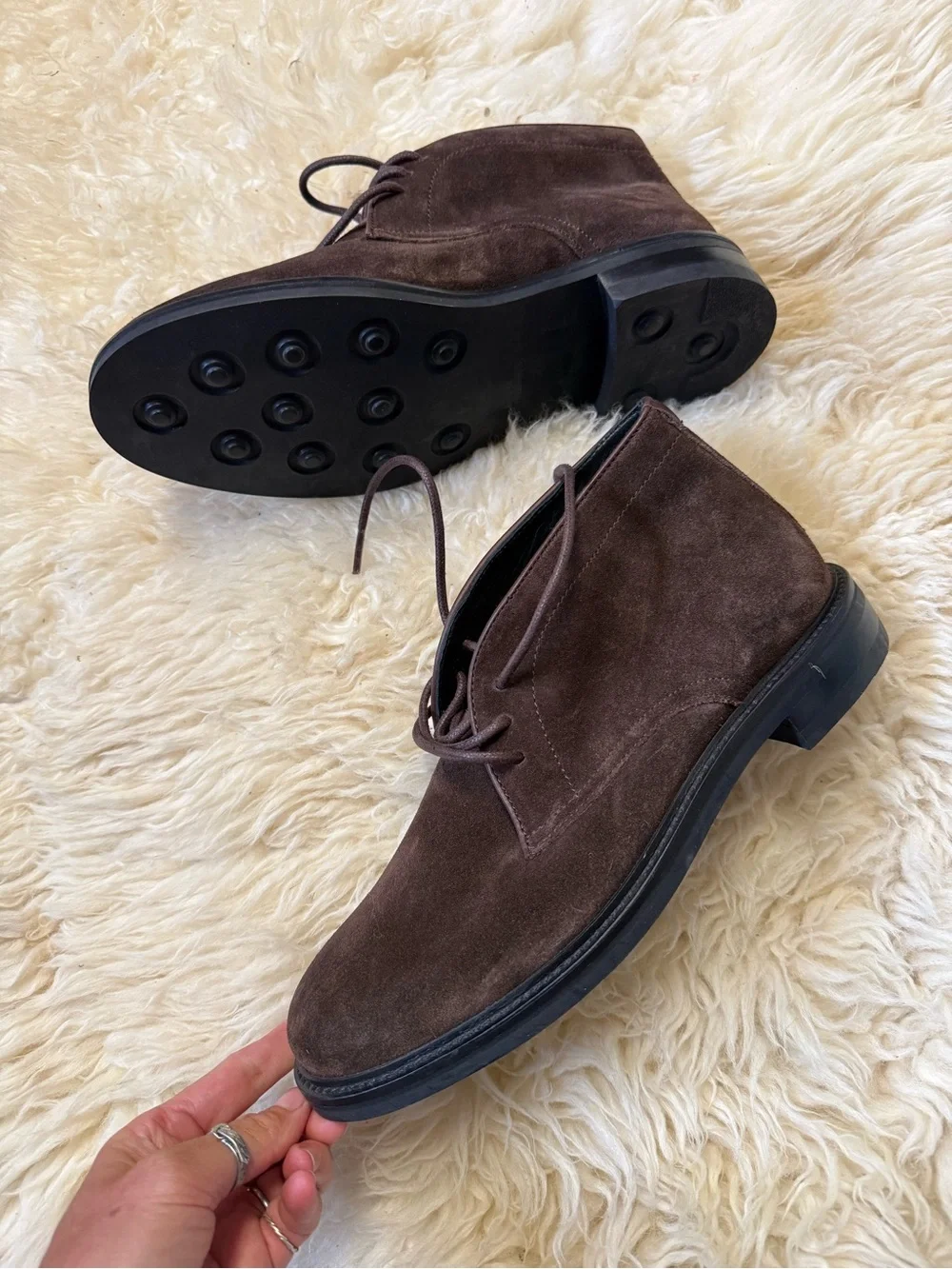 NEW $245 Ted Baker Men 7 Brown Suede Chukka Lace Up Ankle Oxfords Boots Shoes